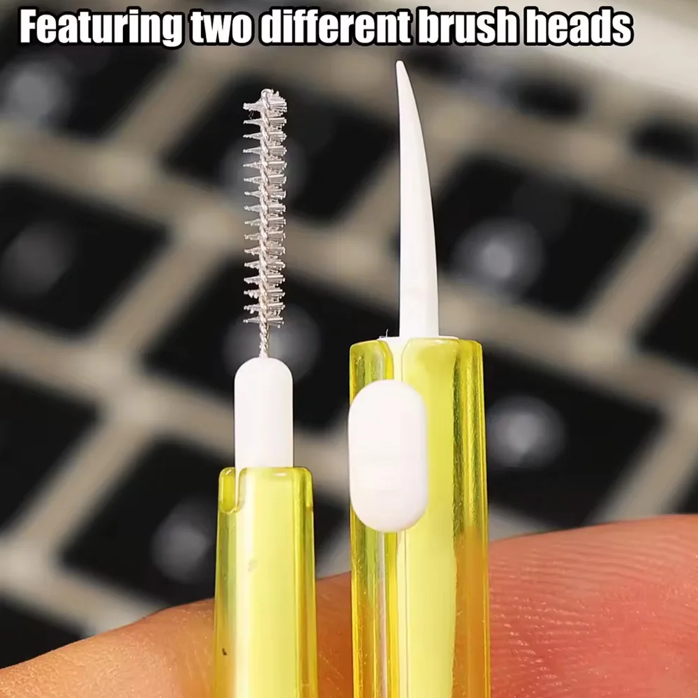 2-in-1 Retractable Phone Cleaning Kit Earphone Earbuds Case Brush Speaker Charging Port Cleaner for Iphone Samsung Phones