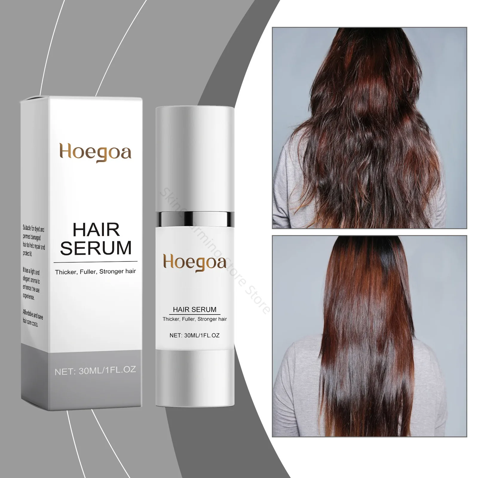 HOEGOA Hair Conditioner essence Hair Bifurcation, Drying, Repairing, Moisturizing and Smoothing Hair Care 30ML