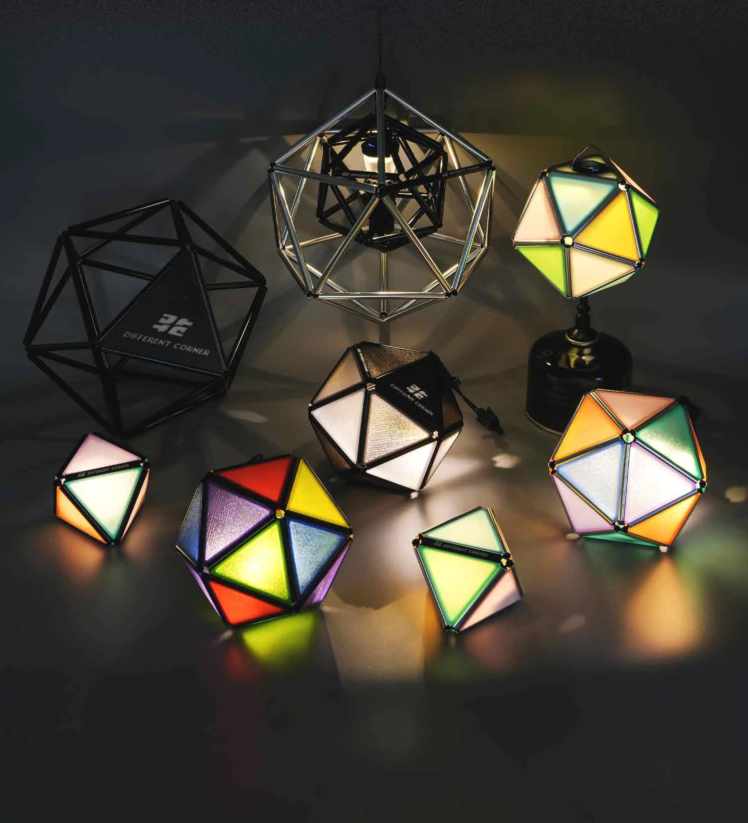 Non-Corner DIY Aluminum Alloy Outdoor Camping Lantern Shade Tabletop Lampshade for Camping And Outdoor Activities