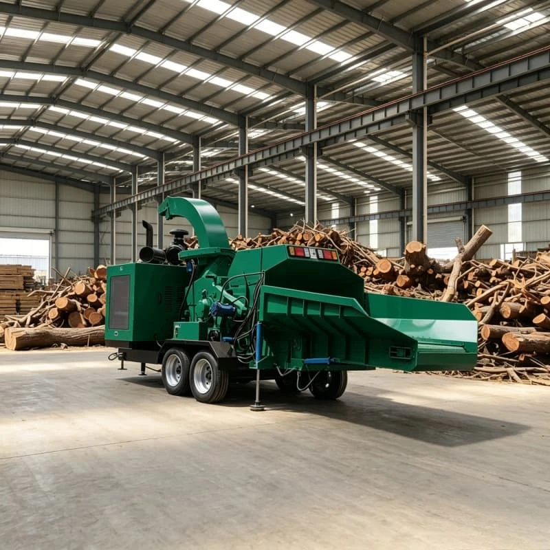 Wood Shredder Tree Branch Chipper Uniform Crushing Granularity Customized Screening Structure for Pulp Raw Material Making