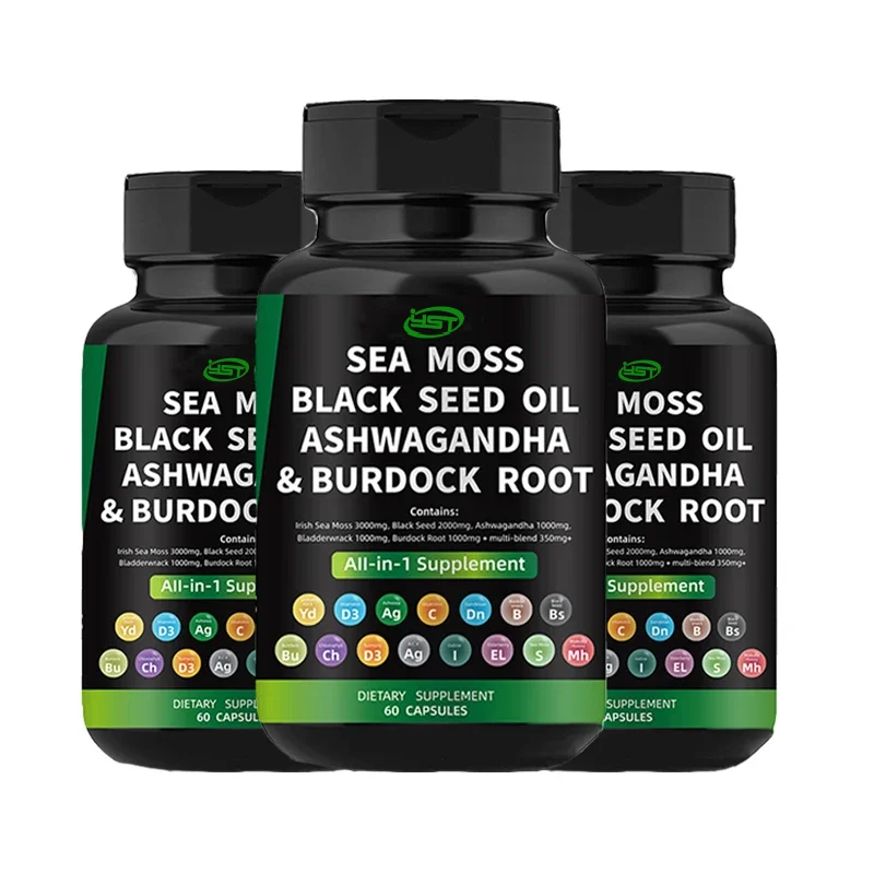 Vegetarian Diet Organic Sea Moss Capsule Helps Immune System ,Joint Health Intestinal Cleansing Thyroid Supplement