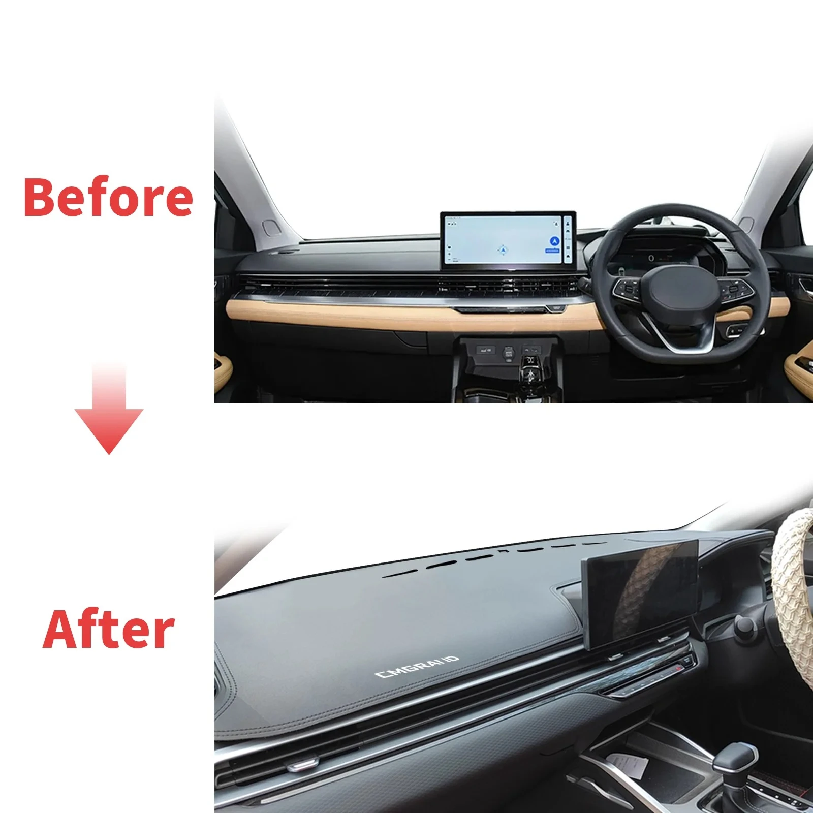 for Geely Emgrand 4th Gen 2026-2022 Dashmat Dashboard Cover Pad Protective Carpet Car Leather Accessories DashMat Sunshade