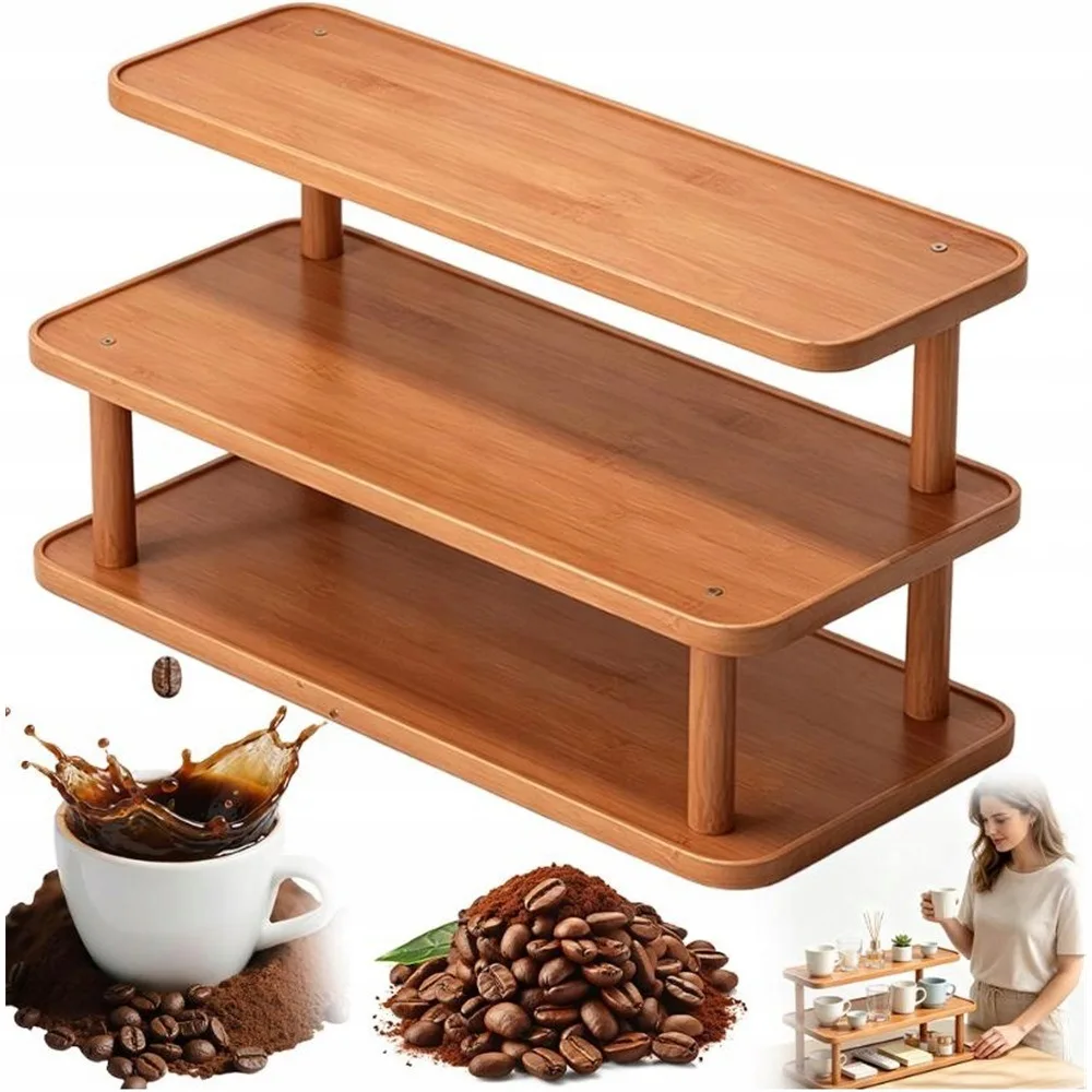 Regal für Holzbecher, Gewürzregal, Küchenregal