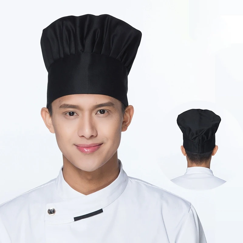 フードサービスキッチンワークキャップ8個/4個調節可能なシェフハットケータリング作業食堂カフェベーキング家庭用キッチン調理キャップ