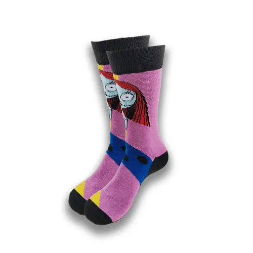 Imagen 2 del producto Calcetines de hombre de estilo novedoso, calcetines cómodos con cabeza de dibujos animados de diseño único para primavera y otoño