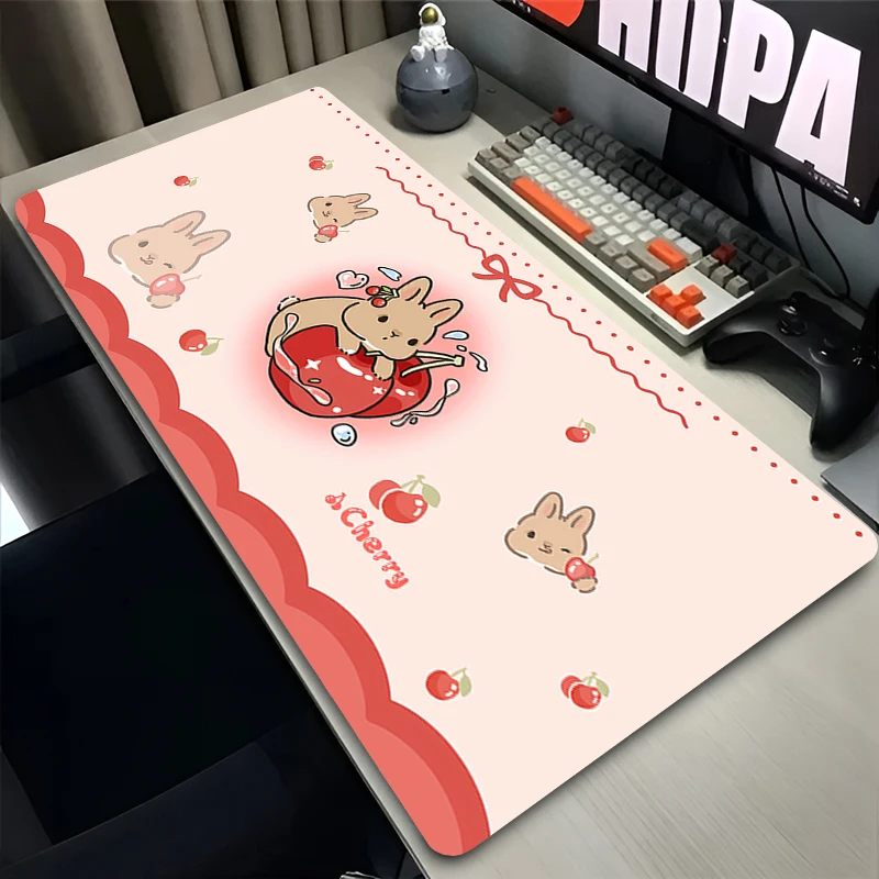 

Mouse Pad HD Non Slip Rubber Cute Mousepad Laptop Gamer Cabinet Keyboard Pad Office Computer Gaming Desk Bunny Rabbit Mouse Mat