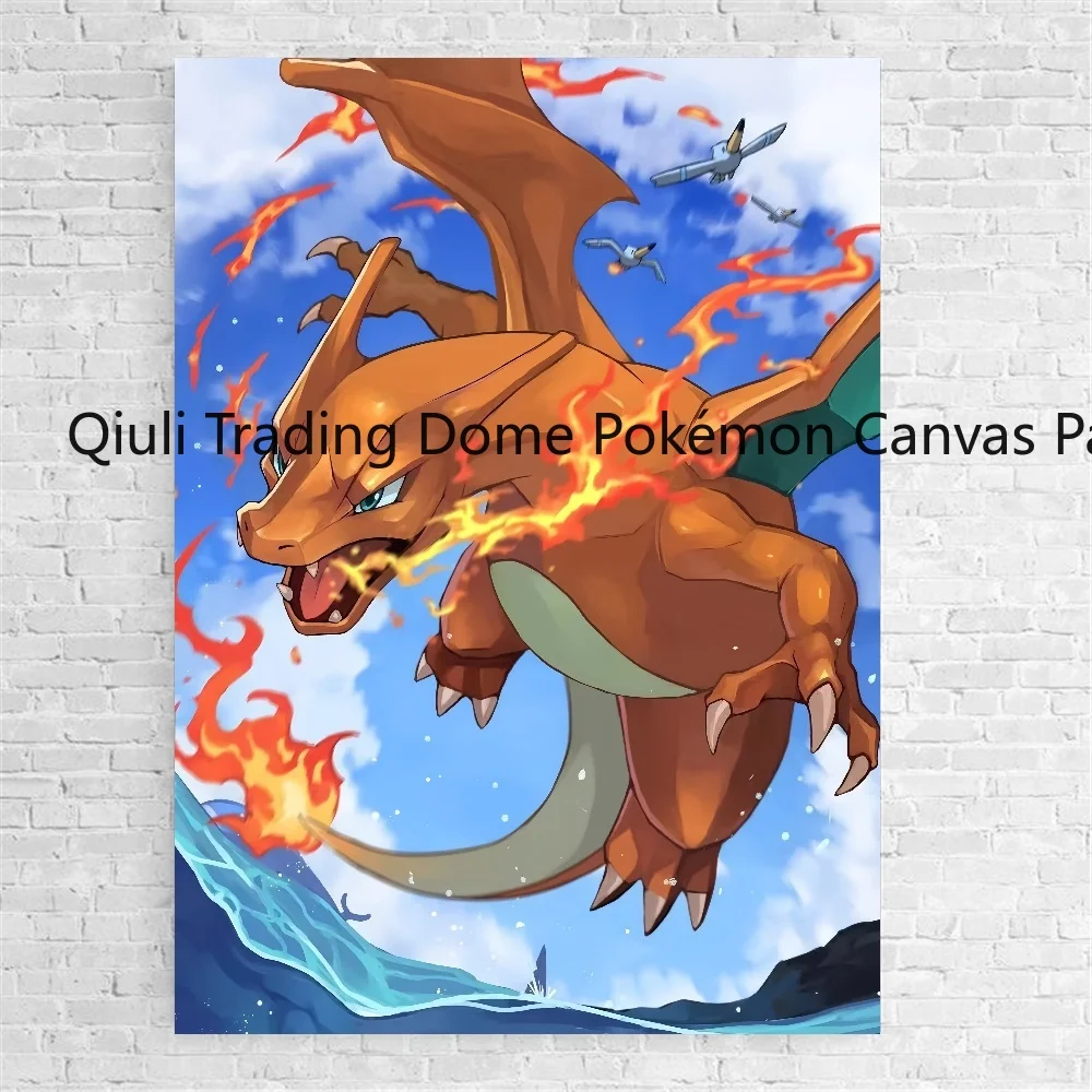 Pokémon Anime Pokemon Charizard Poster High Quality Canvas Painting Wall Art Picture Home Room Wall Decoration Children's Gift