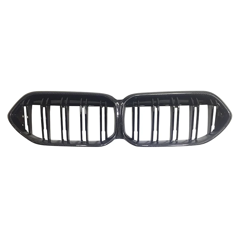 

High Quality F44 Carbon Fiber Double-slat Auto Front Grille for BMW 2 Series F44 2021+ M Style Car Bumper Grill