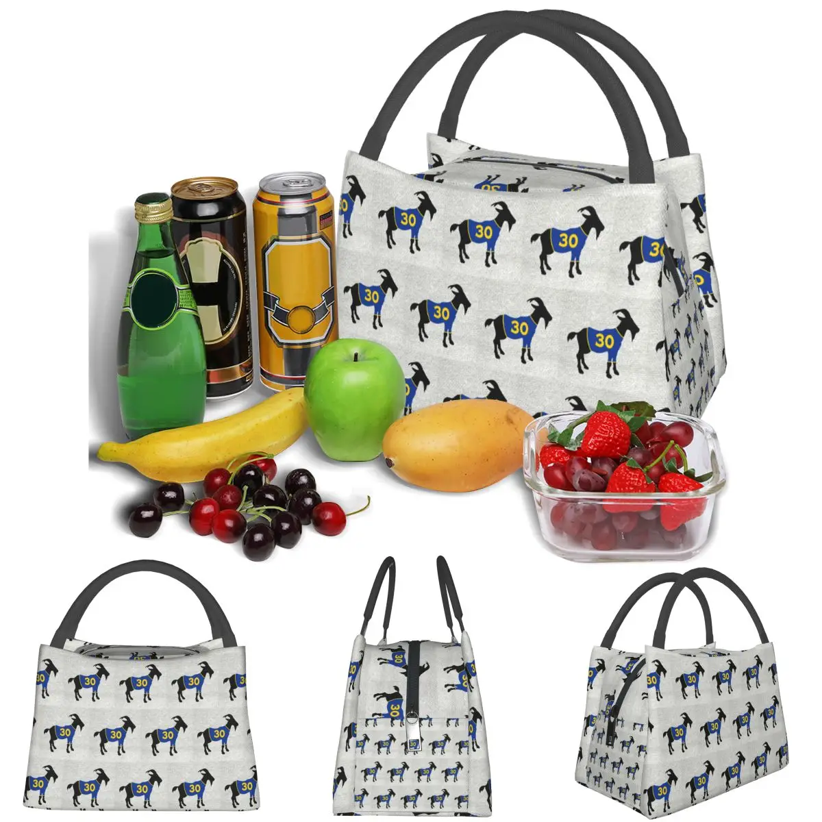Steph Curry Goat Lightweight Handheld Insulated Lunch Bag Aluminum Foil Liner for Adults Students Travel Picnic