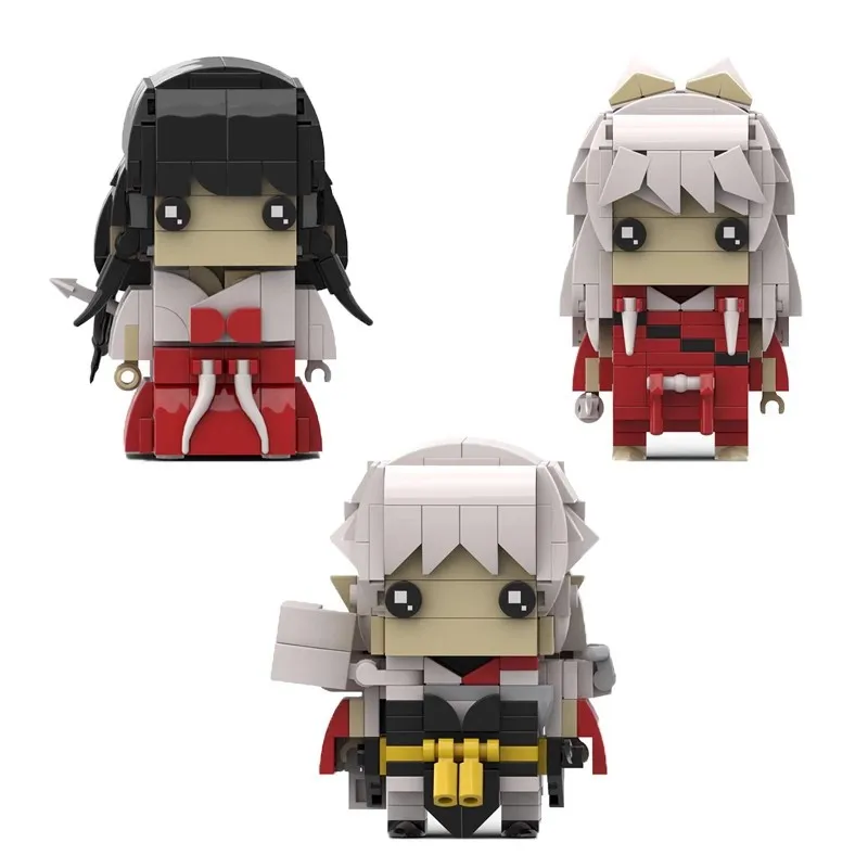 MOC personaje de Anime caliente modelo de bloques de construcción Inuyashas Kikyos Sesshoumarued modelo de personaje de Anime periféricos juguete para regalo