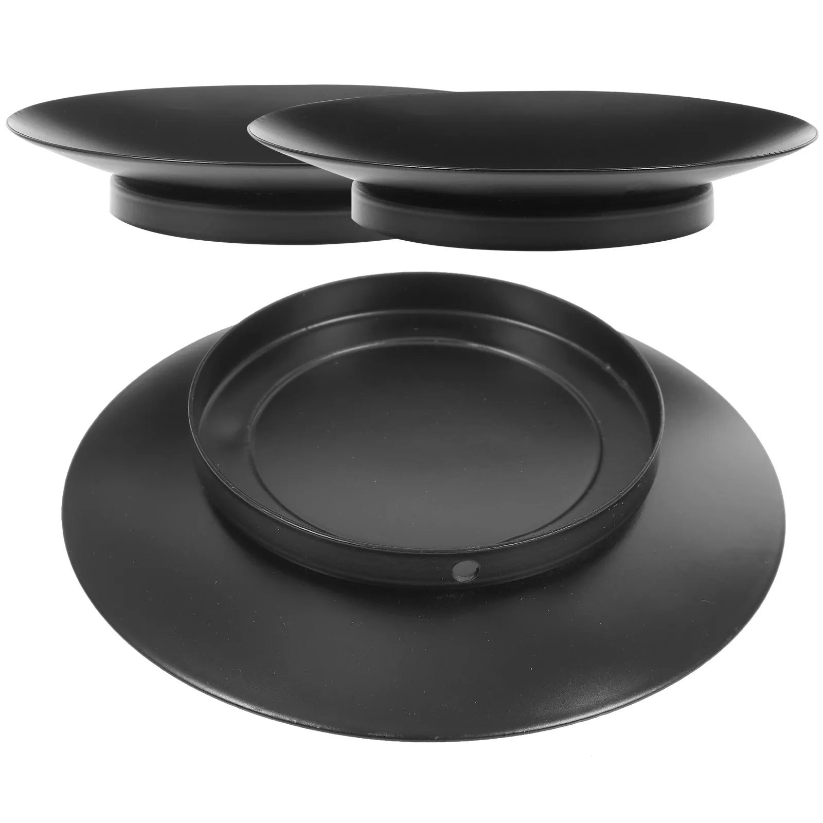 3Pcs Iron Plate Holder Set Premium Sturdy High-Temperature Resistant Metal Tabletop Holders for Home Living Room