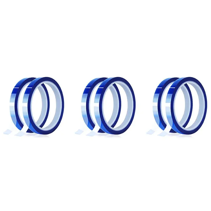 BAAG-6 Rolls 10Mmx33m(108Ft) Blue Heat Tape Heat Transfer Tape For Heat Sublimation Press No Residue And Heat Transfer Vinyl