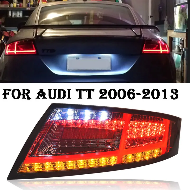 

Стайлинг автомобиля для Audi TT 2006-2014, задний фонарь в сборе, светодиодный задний фонарь, задний фонарь, динамический указатель поворота + задний ход + тормоз + дальний свет