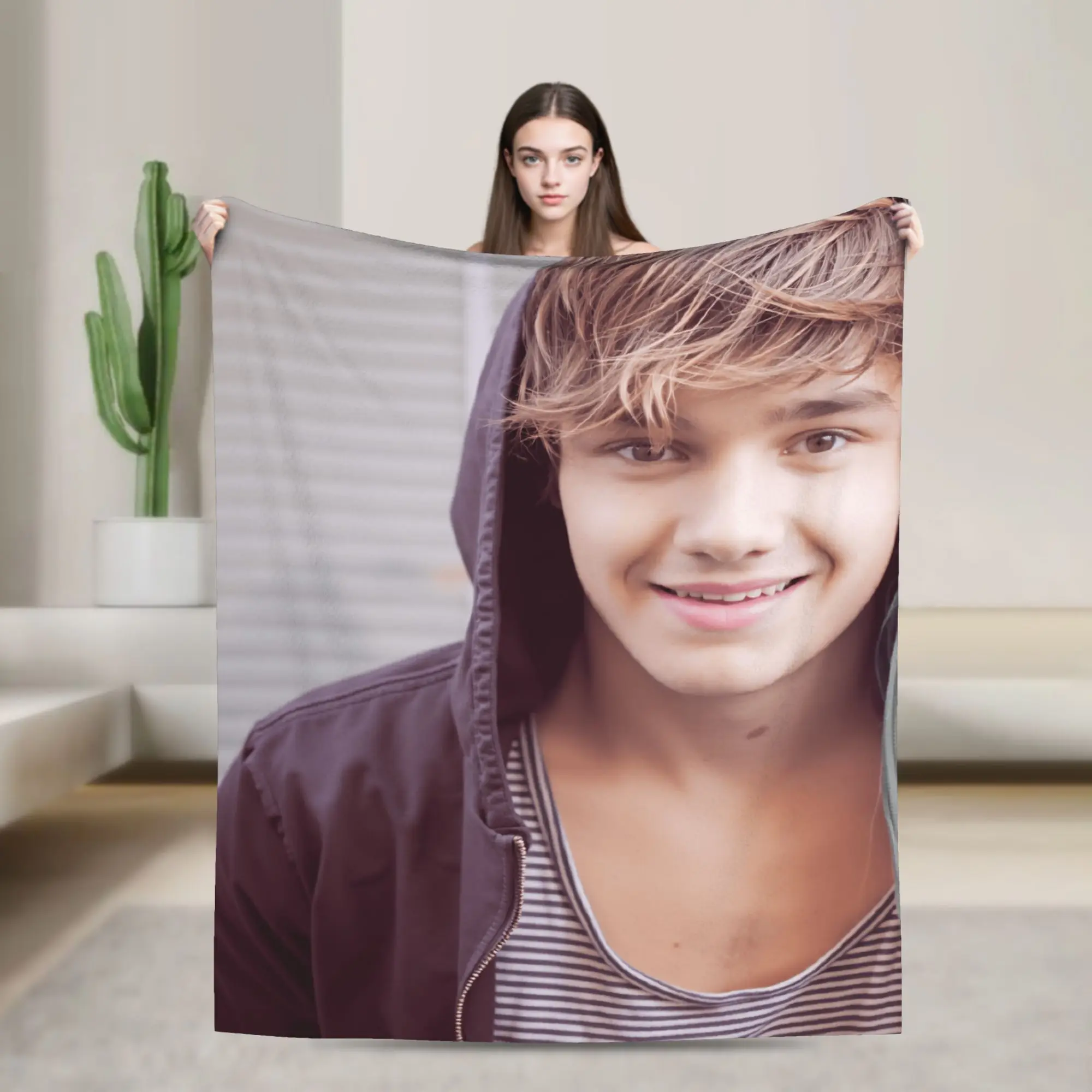 

L-Liam Payne Singer Blankets Warm Cozy Bedding Throws Winter Adults Girls Chair Sofa Bed Camping Bedspread