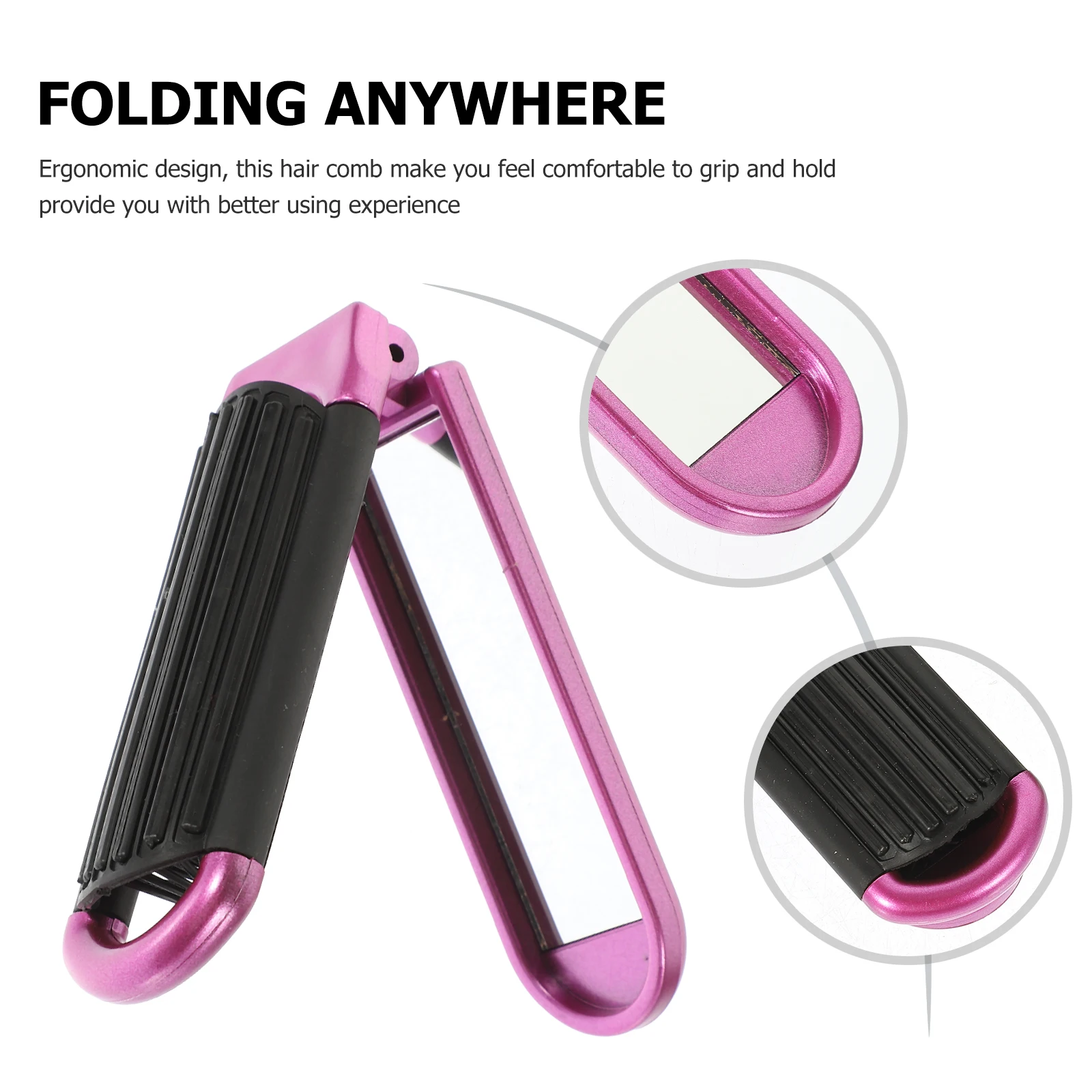 

3Pcs Folding Comb Portable Travel Mirror Comb Massage Detangling Hairdressing Brush for Styling Women Men Massage Hair Brush