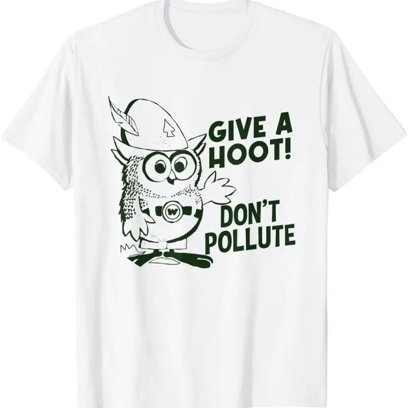 Funny Owl Pun Don'T Pollute Apparel Give A Hoot T Shirt