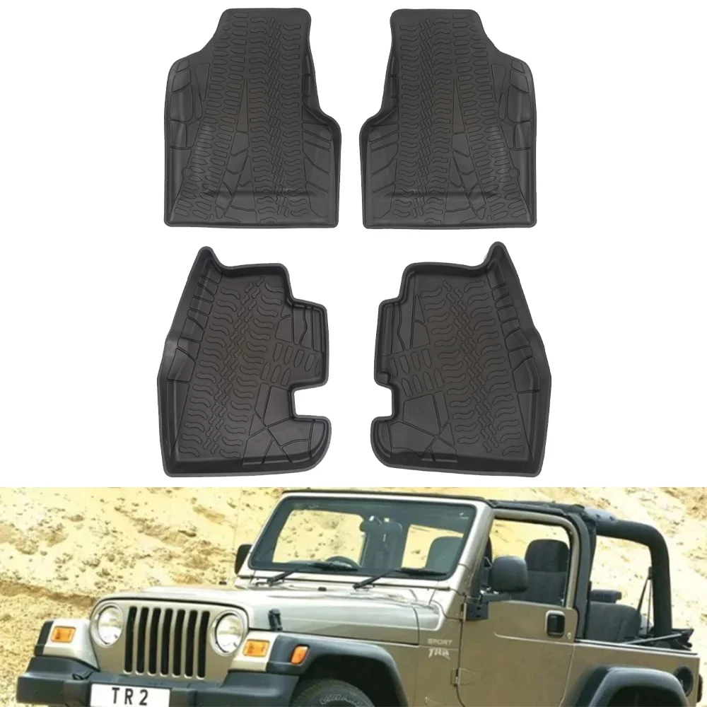 Lantsun T009 TPE Car Floor Mats Foot Pad Protector for Jeep for Wrangler TJ97-06 2-Door, Interior Accessories - view 2