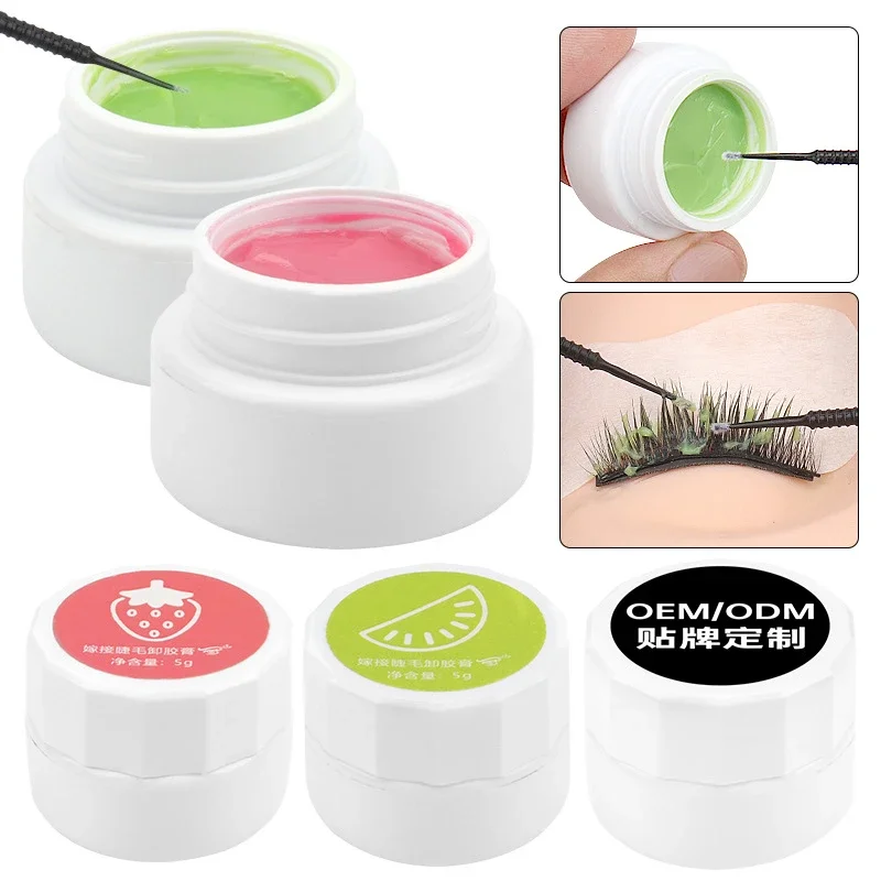 Lash Glue Remover 5g 10g No Irritating Quick Unloading Adhesive Professional Cream Remover for Eyeslash Extension Makeup Tools