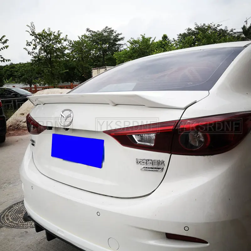 YKSRDNF High Quality ABS Material Rear Trunk Spoiler Trunk Wing Car Styling For Mazda 3 Axela 2014 2015 2016 2017 2018 2019