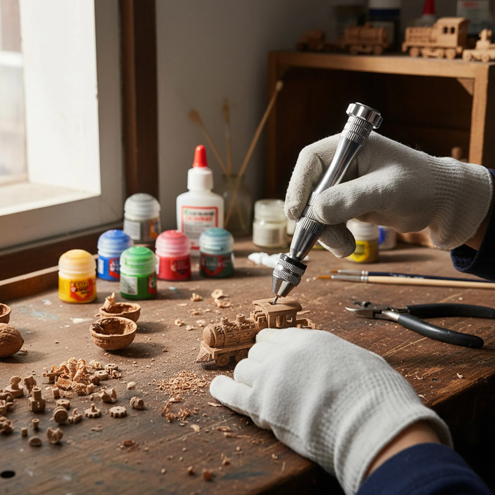 

Manual Drill Bit 0.8-3.0mm Mini Drilling Machine For Wood Carving Pendant Walnut Punching DIY Crafts Home Hardware Tools 1pc