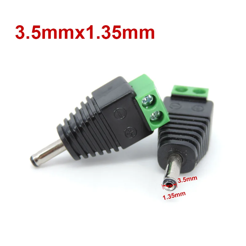 

1/5/10pcs DC male Connector 3.5*1.35MM 3.5mmx1.35mm Power Jack Adapter Plug