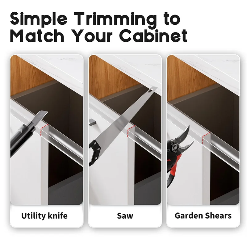 واقي حافة خزانة المطبخ (17.7 بوصة PVC شفافة)، واقي باب الخزانة (عبوة من 6 قطع)، لسمك 3/4 بوصة