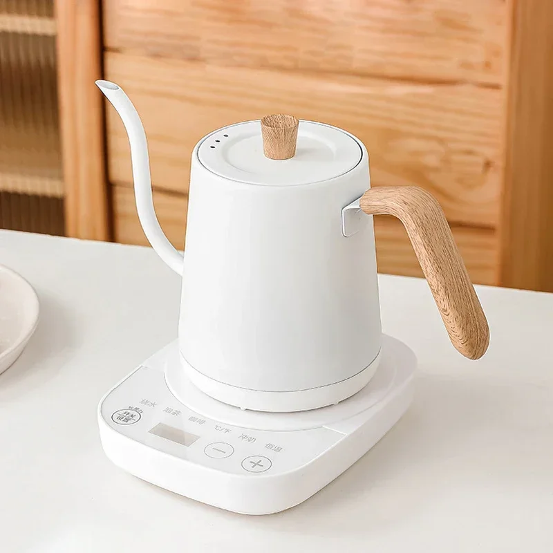 1000W Gooseneck Electric Kettle 800ml Hand Brew Coffee Pot smart Teapot Temperature Control Pot Rapid Heating Kettle