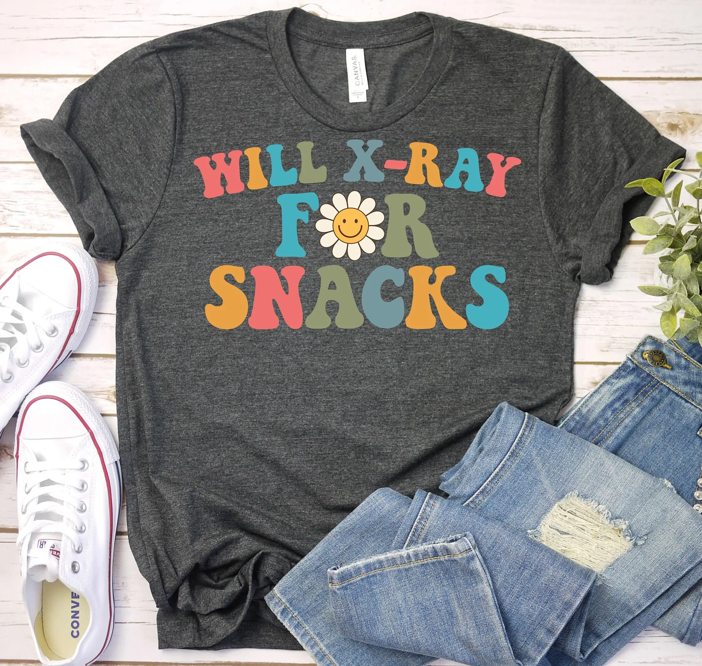 Will X Ray For Snacks Retro Radiology T Shirt Radiologist Rad Tech Team Student