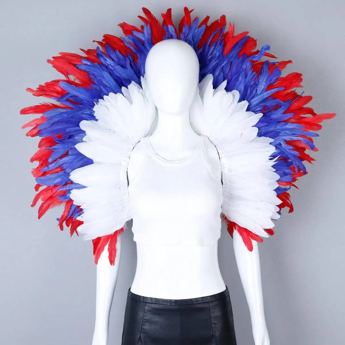 Carnaval Nacht Halloween Dames Heren Stijlvolle Poncho Accessoire Gotische Veren Cape Zwarte Kanten Kraag Bolero Wrap Schouder Sjaal