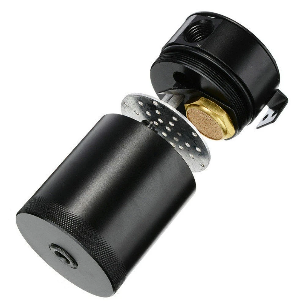 Universal Car Oil Breather Can Dual Channel Oil Gas Separator For Engine Carbon Reduction