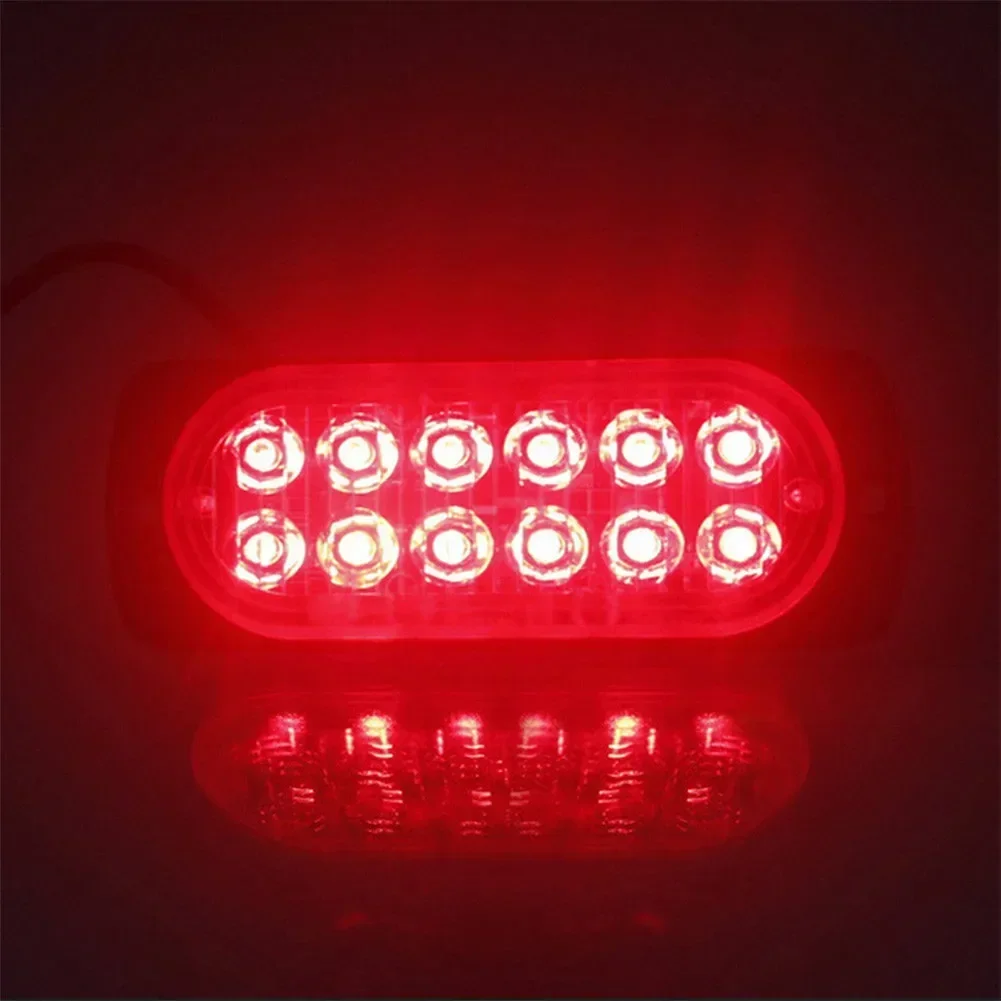 12LED Work Light Off-Road Car Trucks Safety Urgent Working Fog Lamp 12V~24V 36W Red Replacement Accessories For SUV Boat