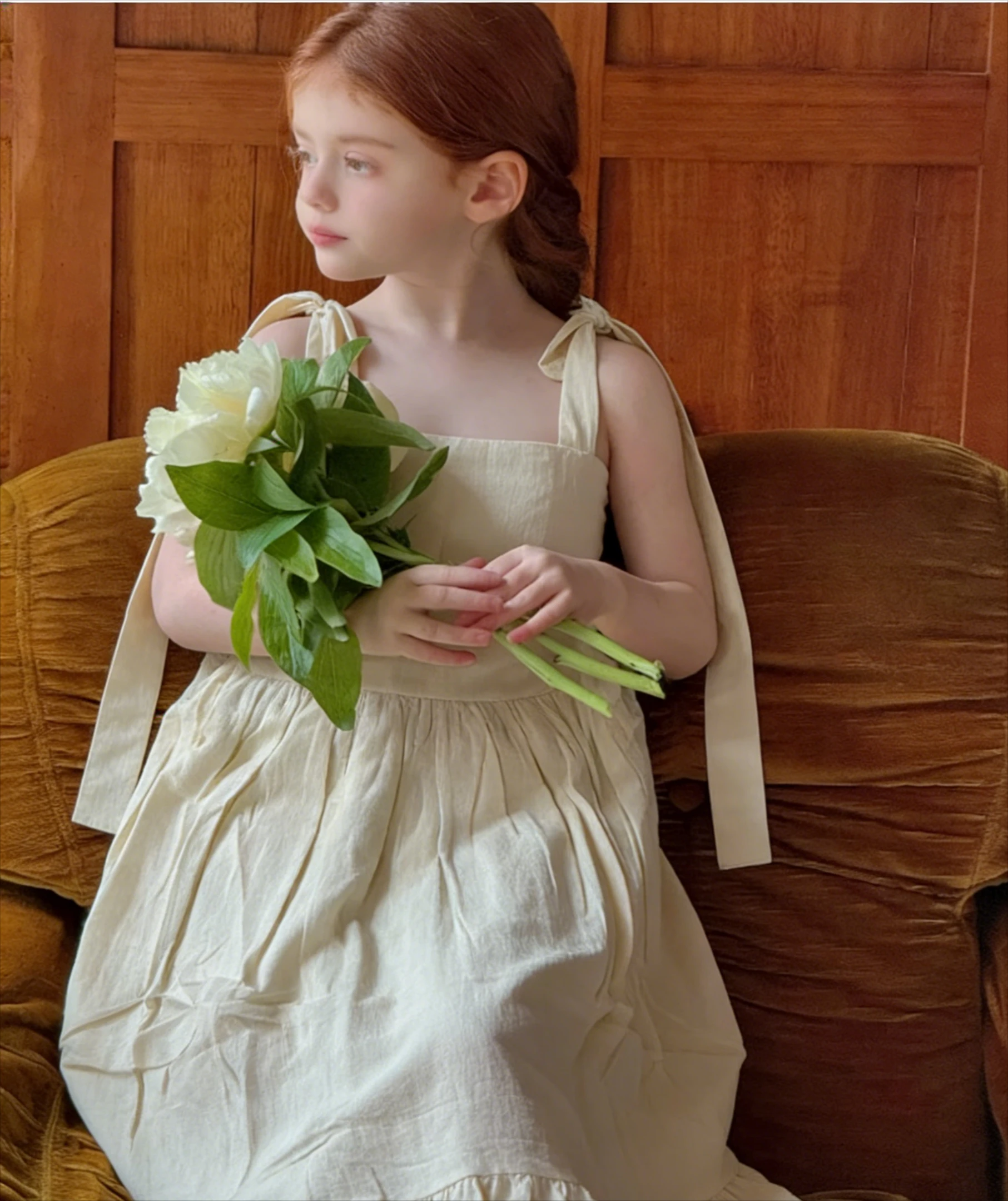 Design Sense Hanging Neck Off Shoulder Sleeveless Vest Dress for Girls Summer 2026 French Suspender Dress