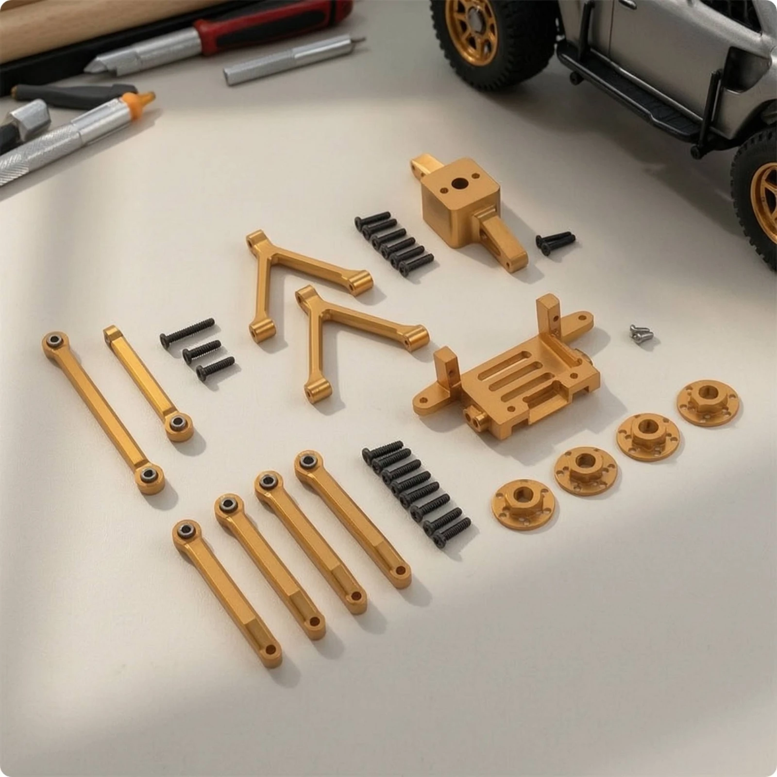 rc-car-parts-kit-aluminum-steering-link-rods-steering-link-set-metal-hardware-high-strength-for-hobbyists-model-repairs