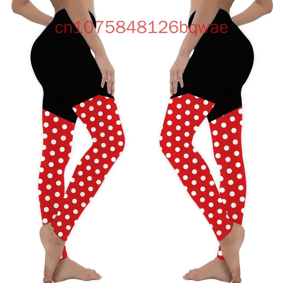 Moda topolino Leggings da donna pantaloni sportivi da donna pantaloni da palestra topolino pantaloni Casual femminili Cartoon Disney