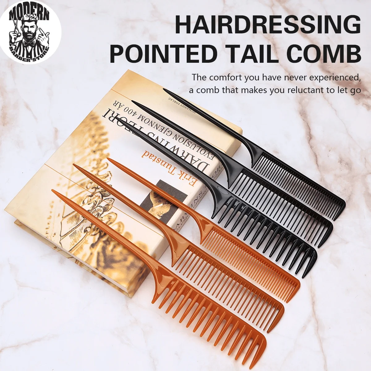 

3 Pack Anti Static Heat Resistant Hair Comb Wide Tooth Tail Combs Salon Back Combs Styling Comb Hair Comb For Women And Men Hair