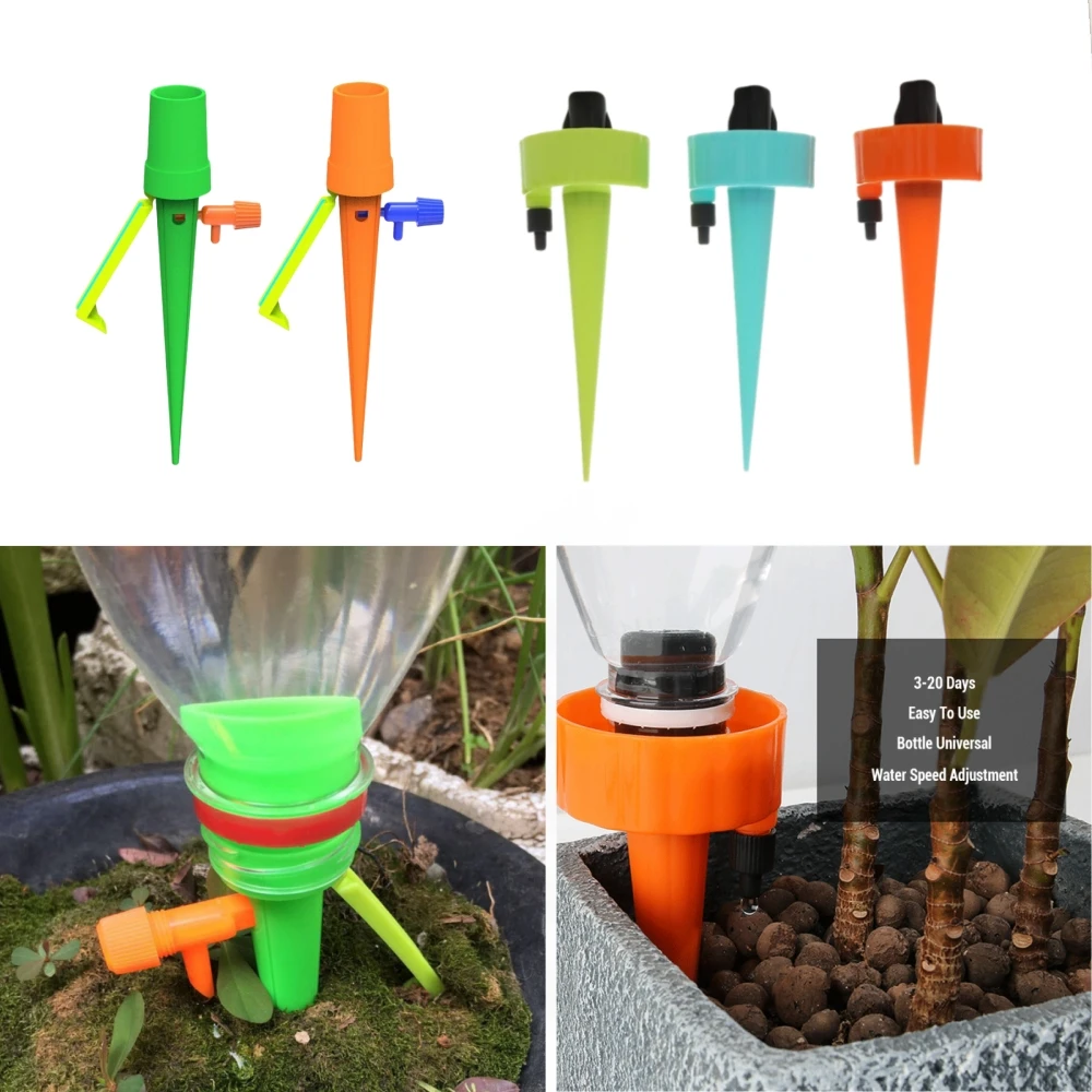 1Pcs Self Watering Spikes Automatic Plant Drip Irrigation System Device Self Watering for Garden Adjustable Auto Water Dripper