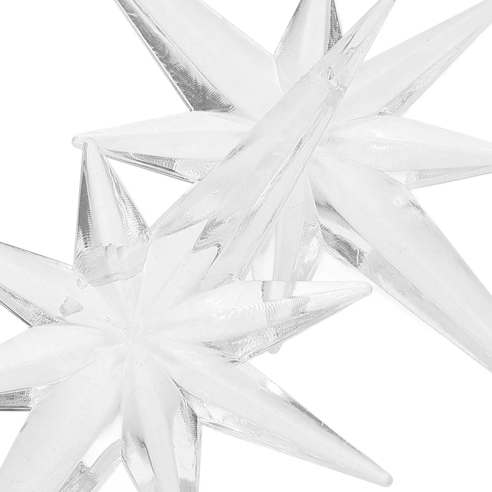 6 Pcs Christmas Tree Ornament Star Hanging Decorations Stars Shatterproof Shaped Ornaments New Year Pendant Octagonal for