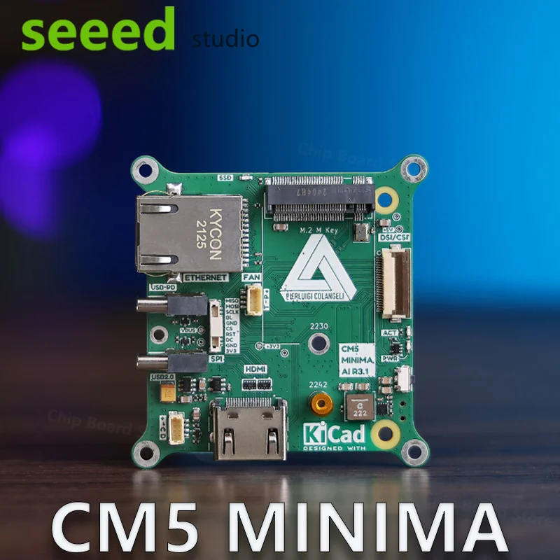

CM5 MINIMA Compact Carrier Board for Raspberry Pi CM 5 M.2 Hailo AI/SSD, CSI/DSI，Gigabit Ethernet, HDMI, USB-C PD New