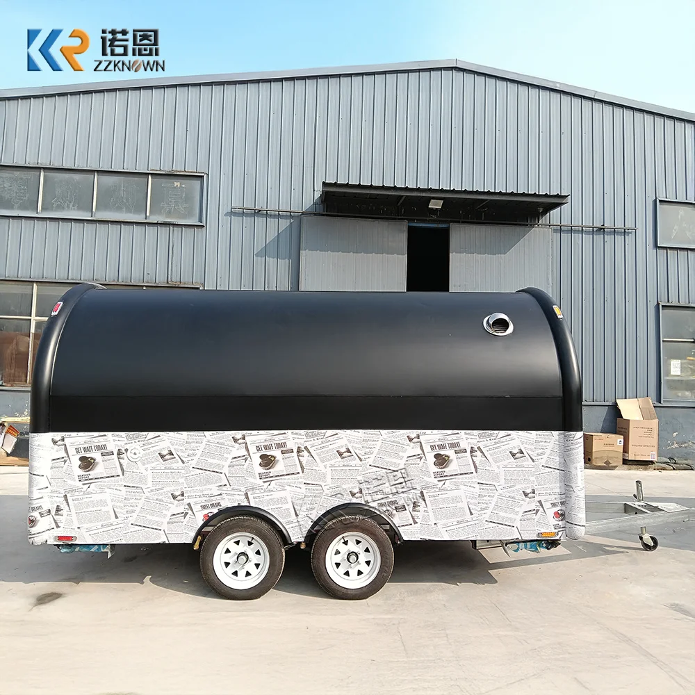 Portable Food Truck Sushi Noodle Coffee Trailer Mobile Kitchen Cart Concession Fast Food Trailer With Kitchen Equipment