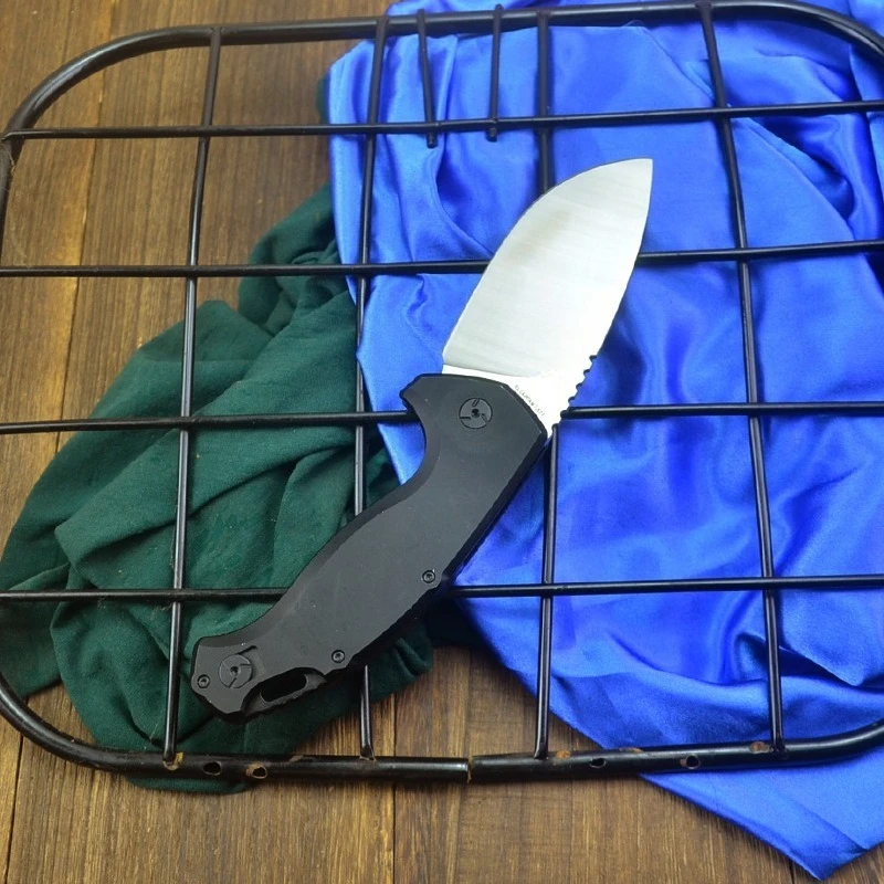 SK02 Portable Folding Pocket Knife Sharp D2 Steel Blade Aluminum Handle,  Outdoor Knife for Camping Hiking  Daily Carry