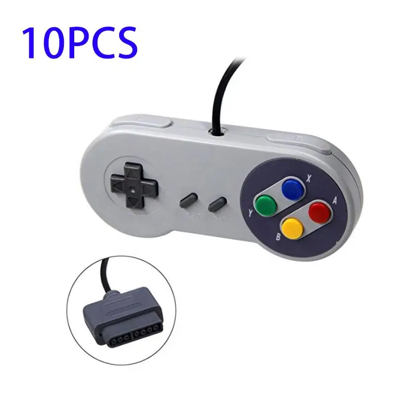 

Top 10PCS/lot Gamepad 16 Bit Controller for Super Nintendo SNES System Console Control Pad