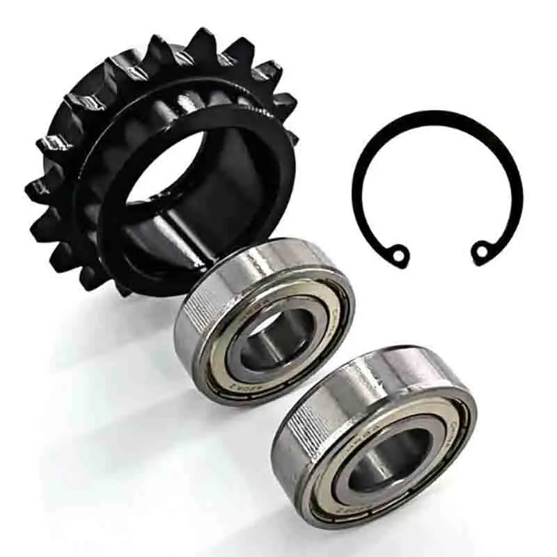 45# Steel Idler Sprocket Drive Chain Gear 08B with Bearing 10-20 Teeth for Machinery And Power Transmission