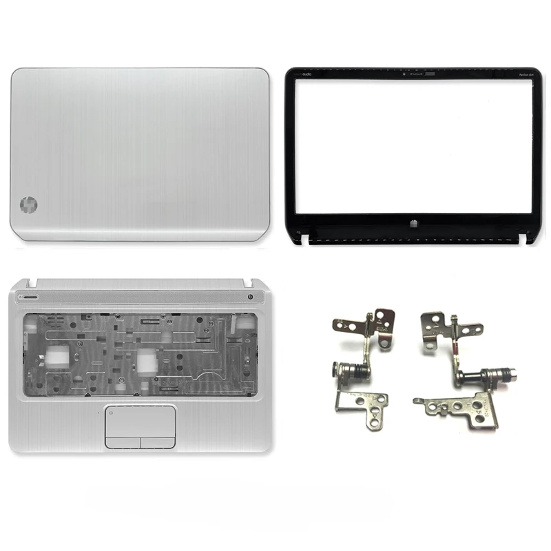 

Новинка для HP Envy Pavilion DV4-5000 TPN-P102 676642-001 676643-001, задняя крышка ЖК-дисплея для ноутбука, передняя панель, петли, упор для рук, крышка A B C