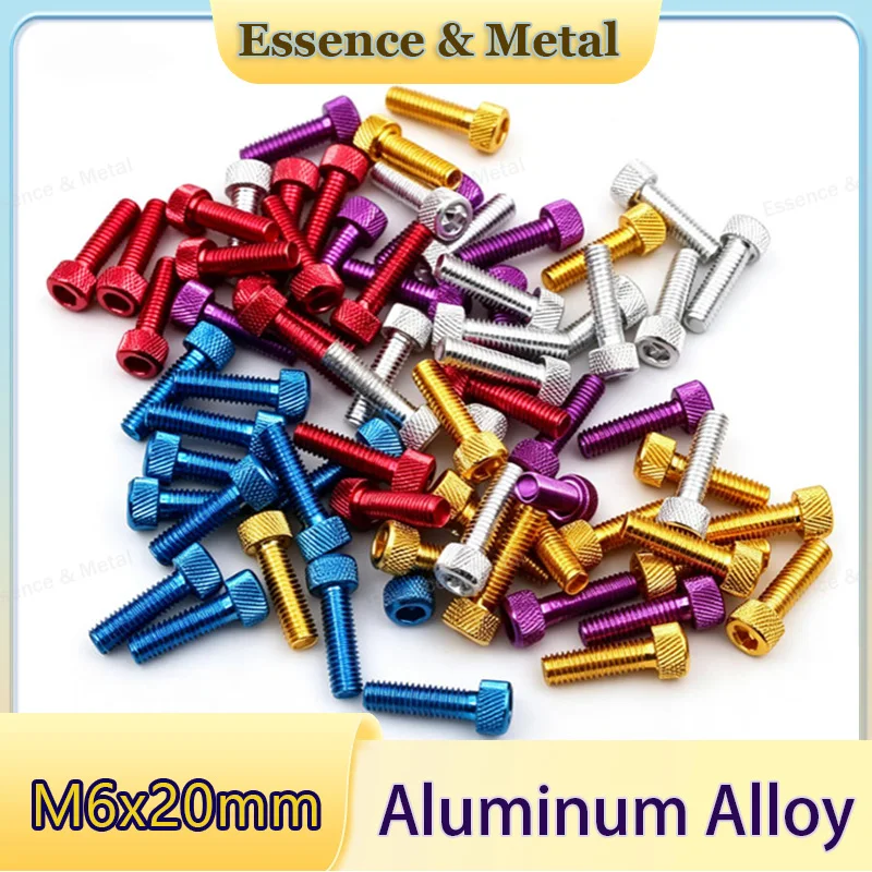 10-50PCS Motorcycle Color Screws M6x20mm Aluminum Alloy Hexagon Socket Screws Suitable for Air Deflectors and Off-Road Vehicles