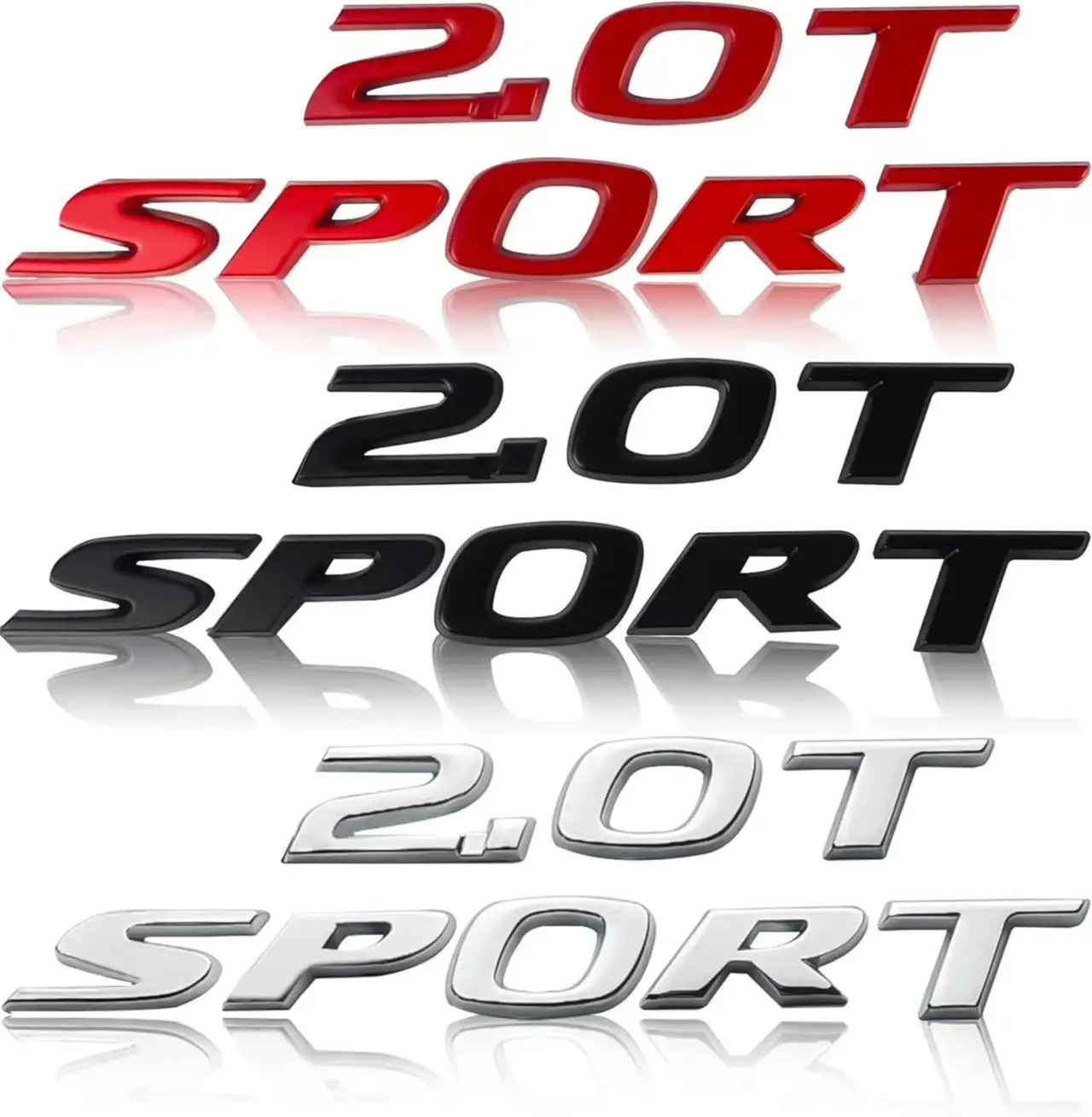 

3D металлический 2,0 т спортивный буквенный логотип, эмблема, наклейка на крышку багажника, задний логотип, значок подходит для Accord Civic 2017-2022