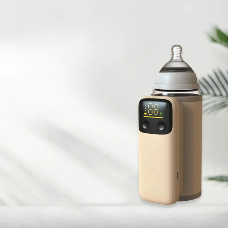 BS196 | Rechargeable Portable Bottle Warmer, LED Display Breast Milk Heater, Fast Charging Baby Bottle Warmer, Essential Feeding