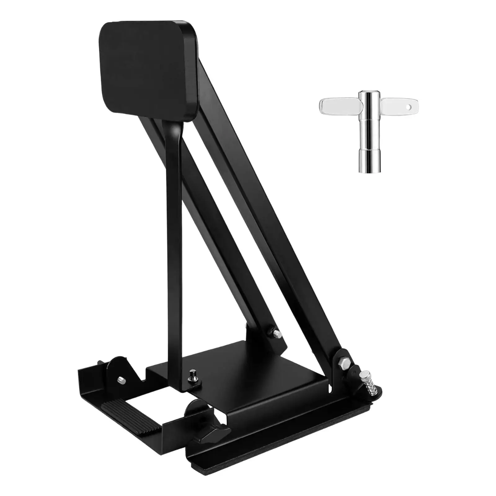 

Bass Drum Practicing Pad Foldable Convenience Professional Easy to Install Compact Size Drum Pedal Connection Percussion Parts