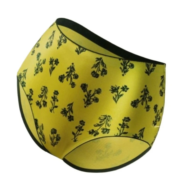 

Panties Meijia Ting Antibacterial New Printed Satin Light Belly Women's Underwear Shaping Non-marking Probiotic Underwear Women