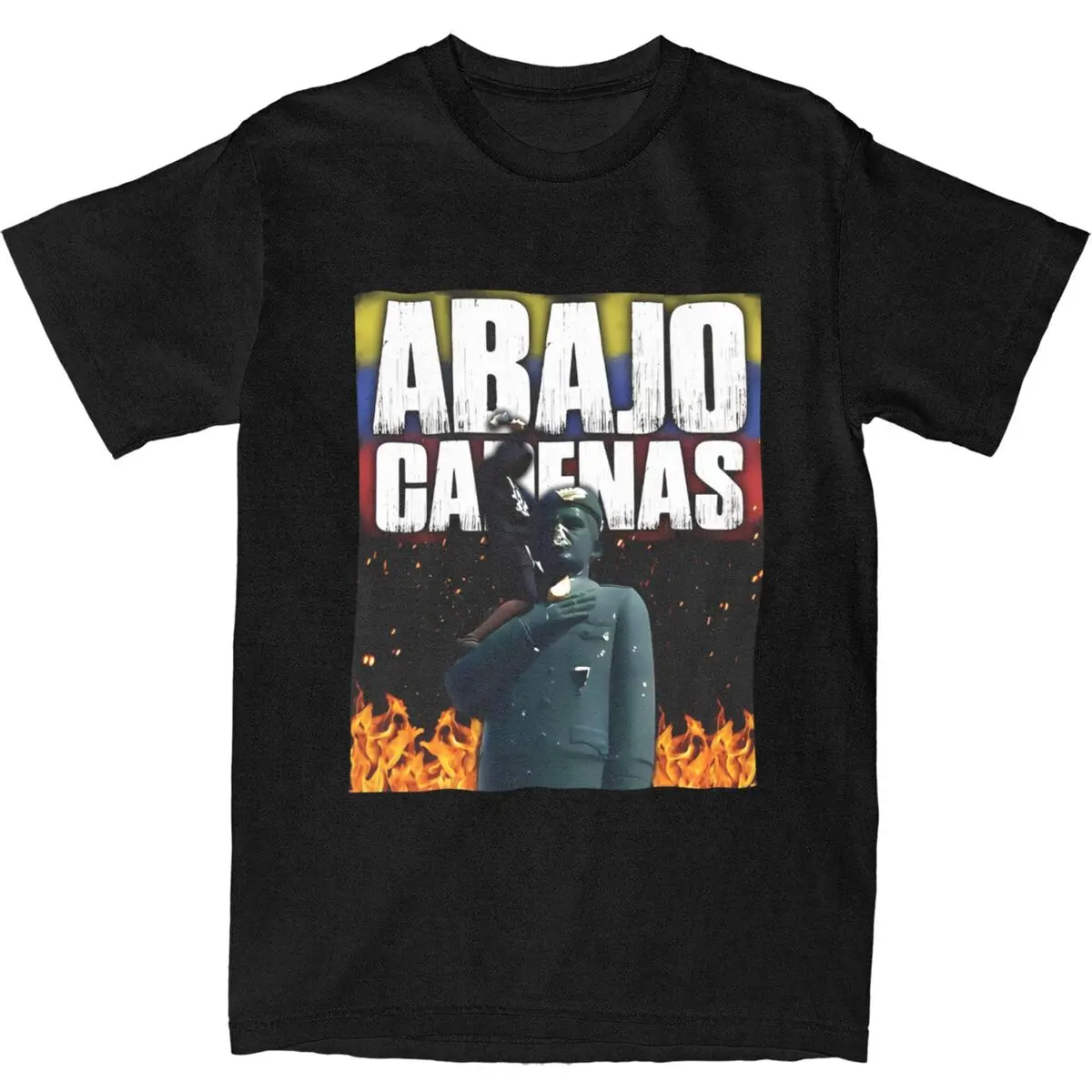 Abajo Cadenas Venezuela Libre Graphic Print T Shirts Men Women Nicolas Maduro Cotton Tee Shirt Clothing