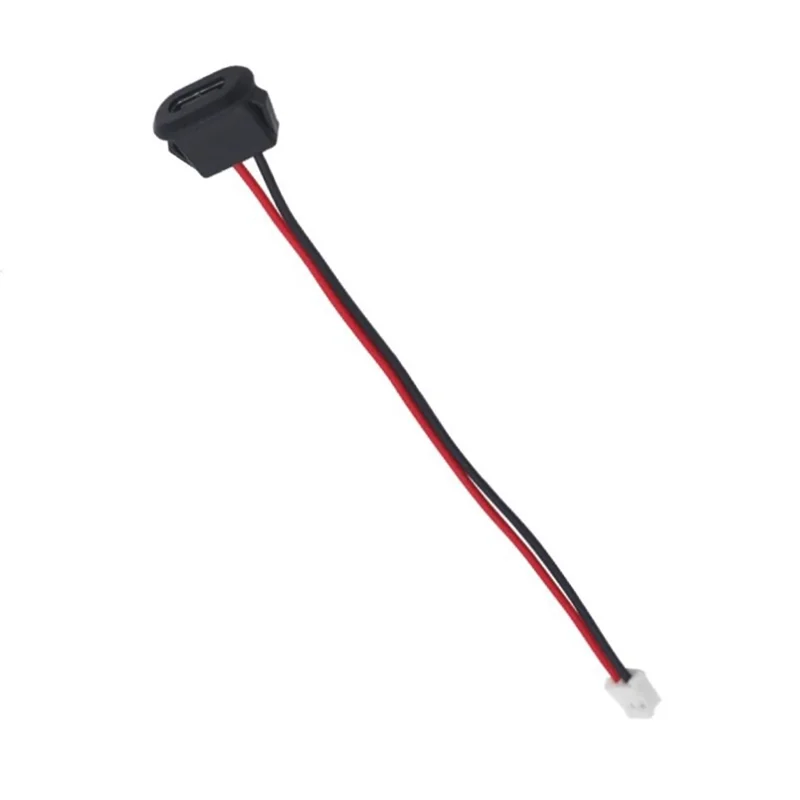 ABMR-10PCS USB Type C Direct Pressure Welded Wire Connector Jack Female Lamp Toy Charging Port With Card Buckle